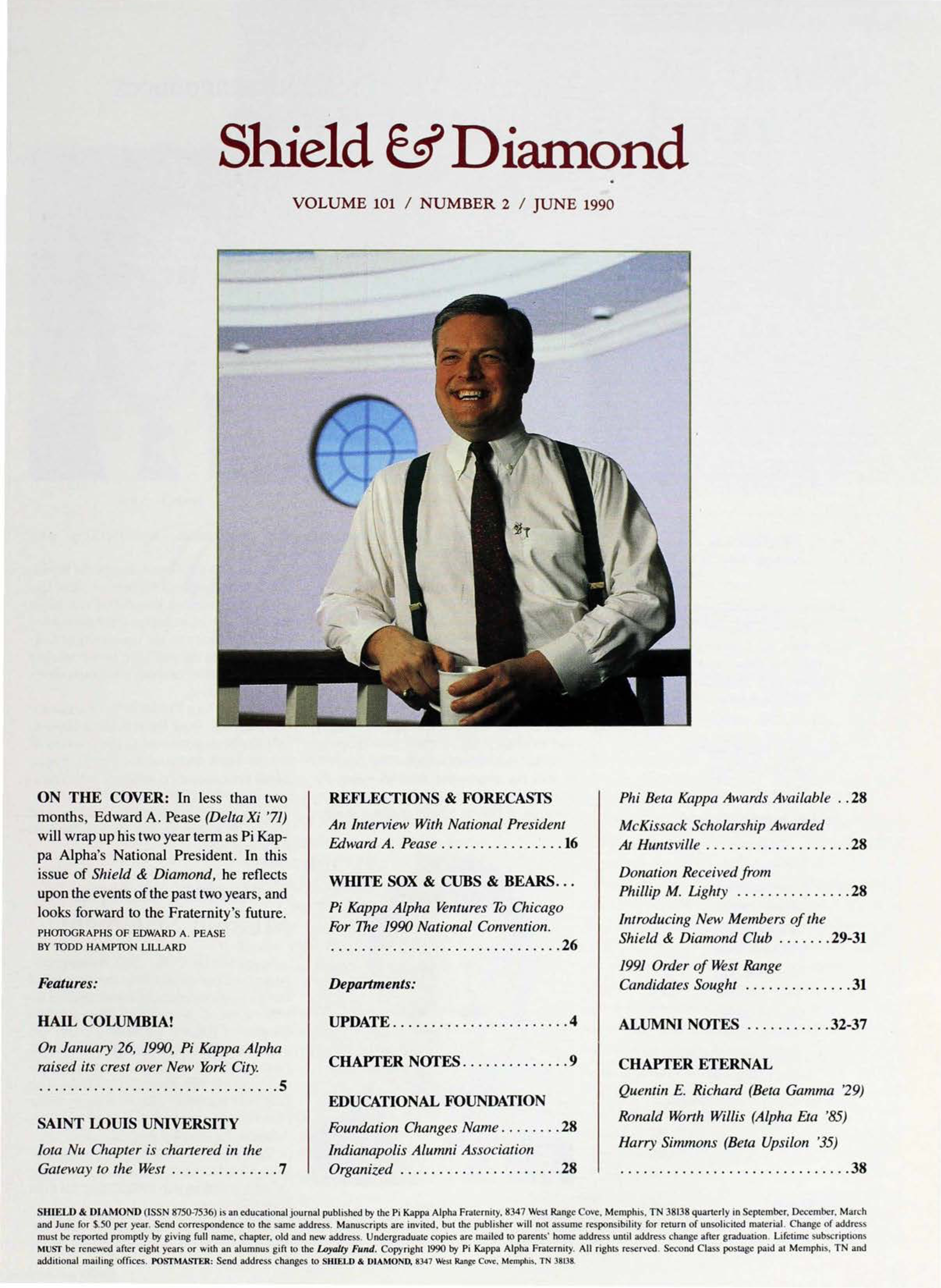 Shield & Diamond, Vol. 101, No. 2, Table Of Contents